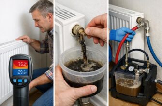 Низ батареи холодный, а верх горячий