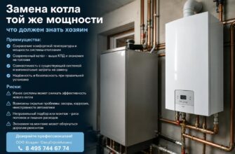 Особенности замены котла той же мощности