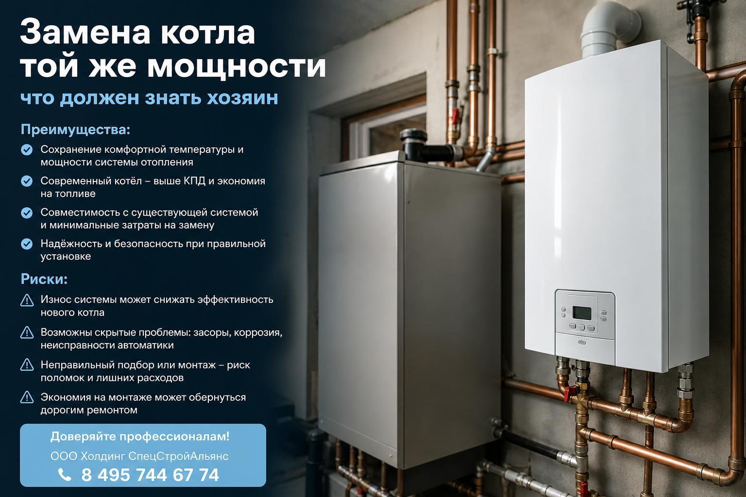 Преимущества и риски замены котла той же мощности: честный разбор Преимущества и риски замены котла той же мощности: честный разбор