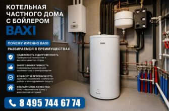 Котельная частного дома с бойлером Baxi