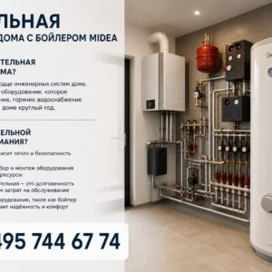Котельная частного дома с бойлером Midea