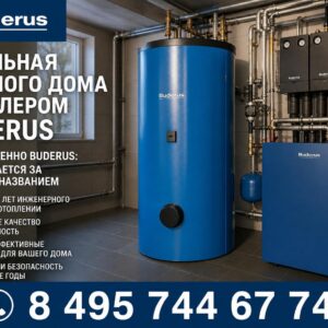 Котельная частного дома с бойлером Buderus