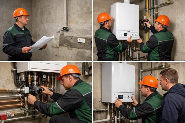 Монтаж котла