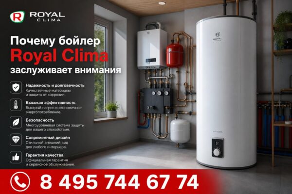Котельная частного дома с бойлером Royal Clima
