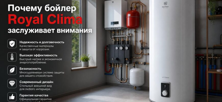 Котельная частного дома с бойлером Royal Clima