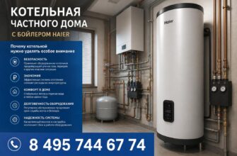 Котельная частного дома с бойлером Haier