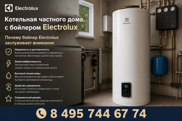 Котельная частного дома с бойлером Electrolux