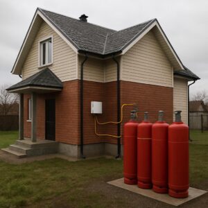 Серебряные Пруды: автономная газификация частного дома с помощью баллонного газа