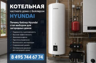 Котельная частного дома с бойлером Hyundai