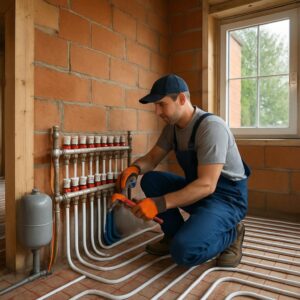 Отопление частного дома - монтаж на первом этаже