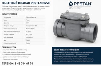 Обратный клапан Pestan DN50