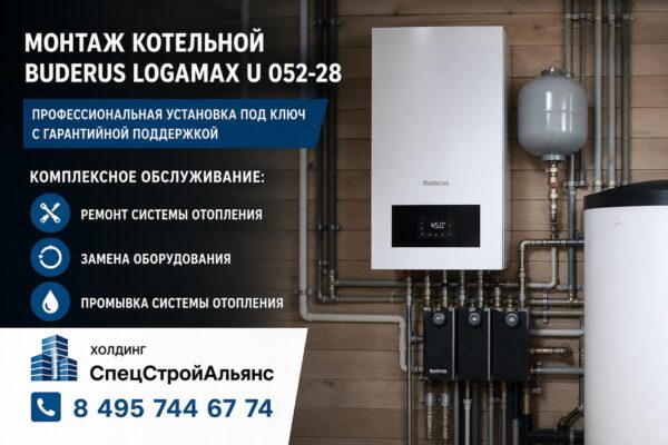 Монтаж котельной Buderus Logamax U 052-28
