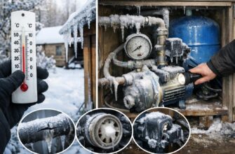 При какой температуре разморозится насосная станция