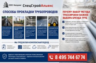 Способы прокладки трубопроводов