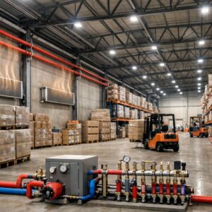 Водяное отопление склада