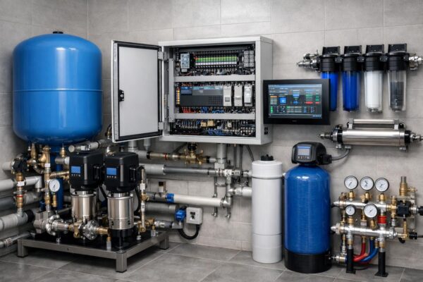 Монтаж водоснабжения с автоматизацией