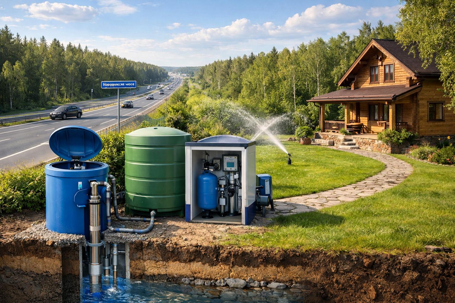 Почему автономное водоснабжение — лучшее решение для участков на Новорижском шоссе