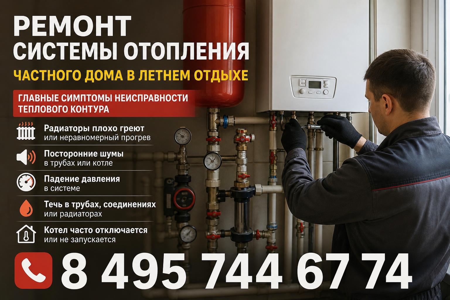 Главные симптомы неисправности теплового контура