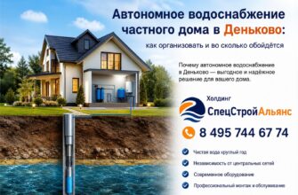 Автономное водоснабжение частного дома в Деньково