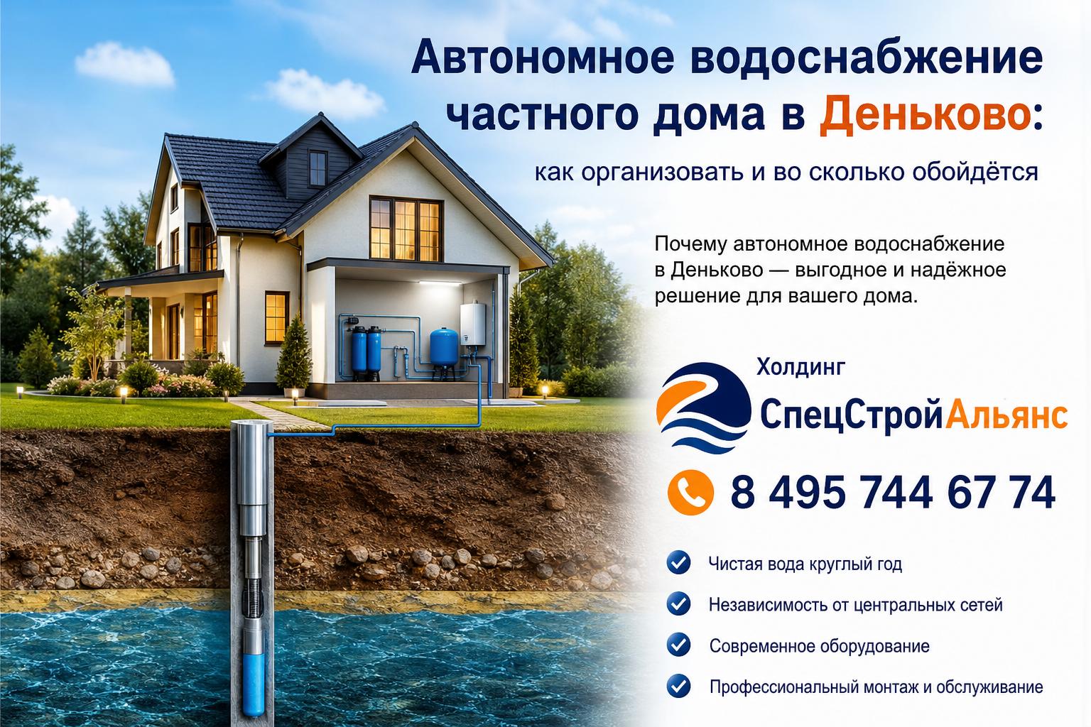 Почему автономное водоснабжение в Деньково — выгодное и надёжное решение для вашего дома