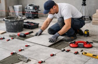 Укладка плитки на пол