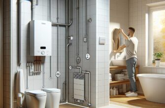 Установка электрического котла в ванной комнате частного дома
