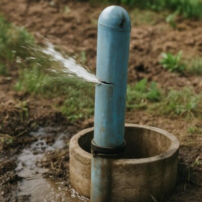 Лопнула труба от колодца