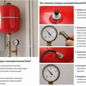 Как закачать воздух в расширительный бак газового котла