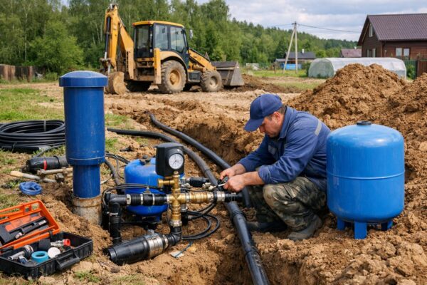 Монтаж системы водоснабжения в Рахманово (Волоколамский район)