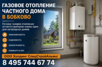 Газовое отопление частного дома в Бобково