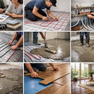 Монтаж тёплых полов