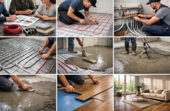 Монтаж тёплых полов