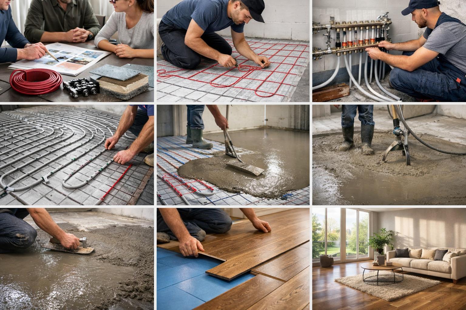 Комплексный Монтаж теплых полов под ключ от