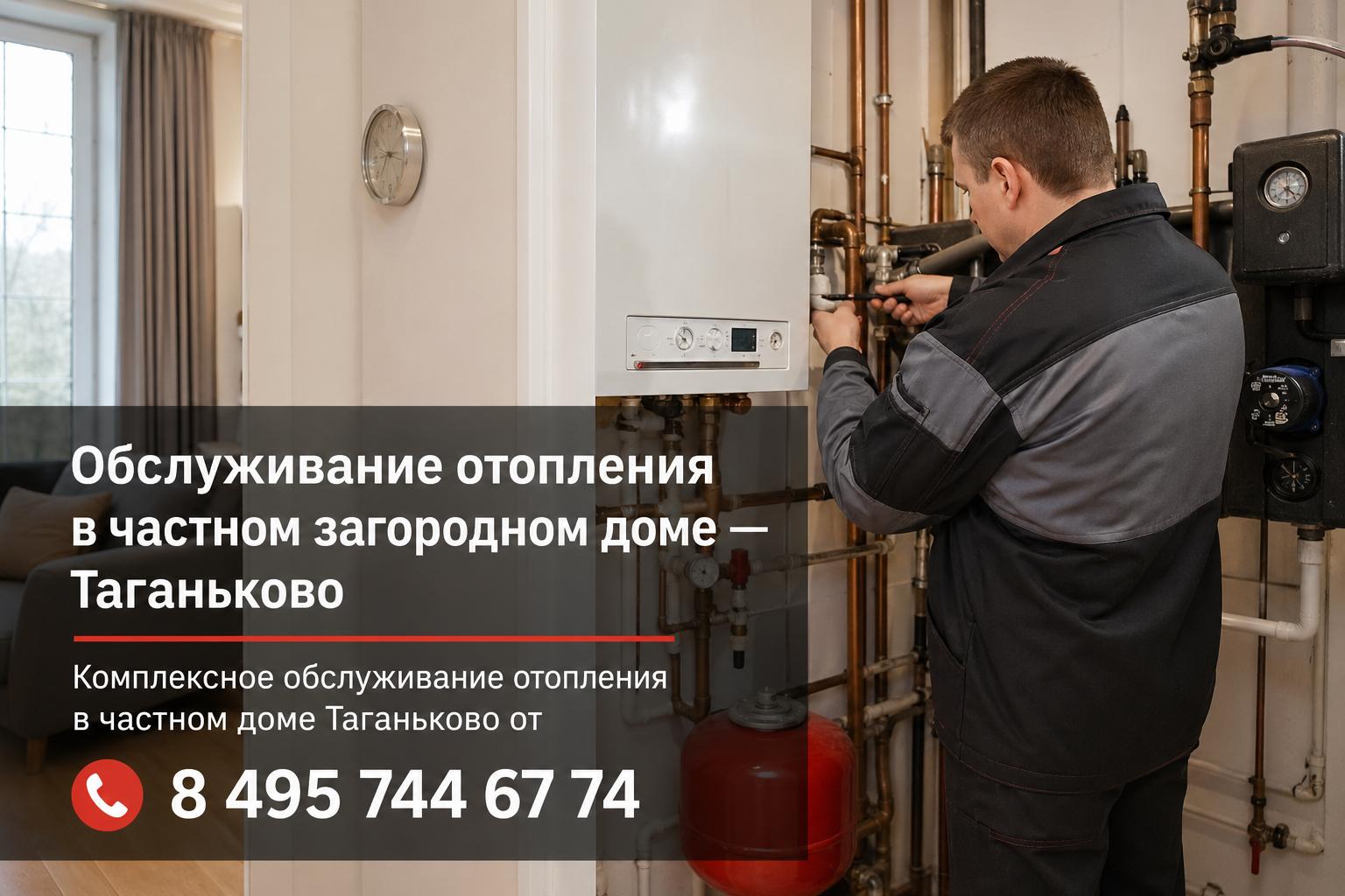 Комплексное обслуживание отопления в частном доме Таганьково от