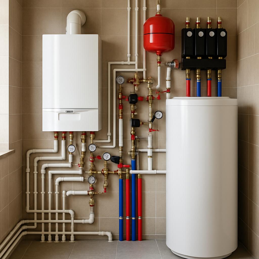 Отопление и котельная частного дома 190 м² — комплекс под ключ от ООО ДИЗАЙН ПРЕСТИЖ