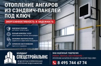 Отопление ангаров из сэндвич‑панелей под ключ