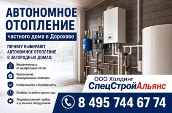 Автономное отопление частного дома в Дорохово