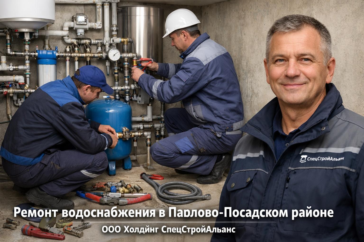 Экспертный ремонт водоснабжения — решения для Павло-Посадский район от ООО Холдинг СпецСтройАльянс