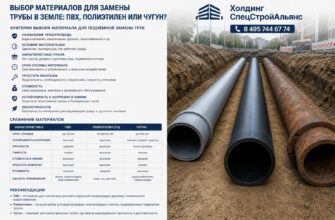 Выбор материалов для замены трубы в земле