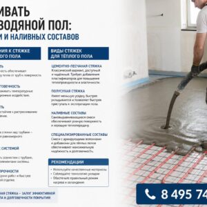 Чем заливать тёплый водяной пол