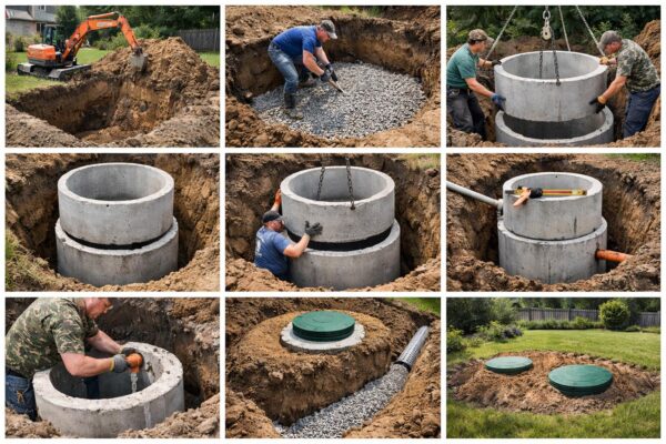Септик из бетонных колец