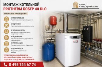 Монтаж котельной Protherm Бобер 40 DLO