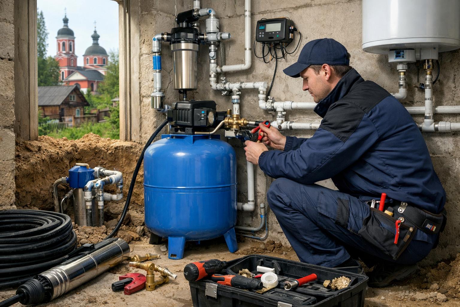 Профессиональный монтаж систем водоснабжения в Хотьково под ключ от ООО Холдинг СпецСтройАльянс