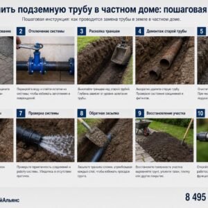 Как заменить подземную трубу в частном доме