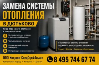 Замена системы отопления в Дютьково