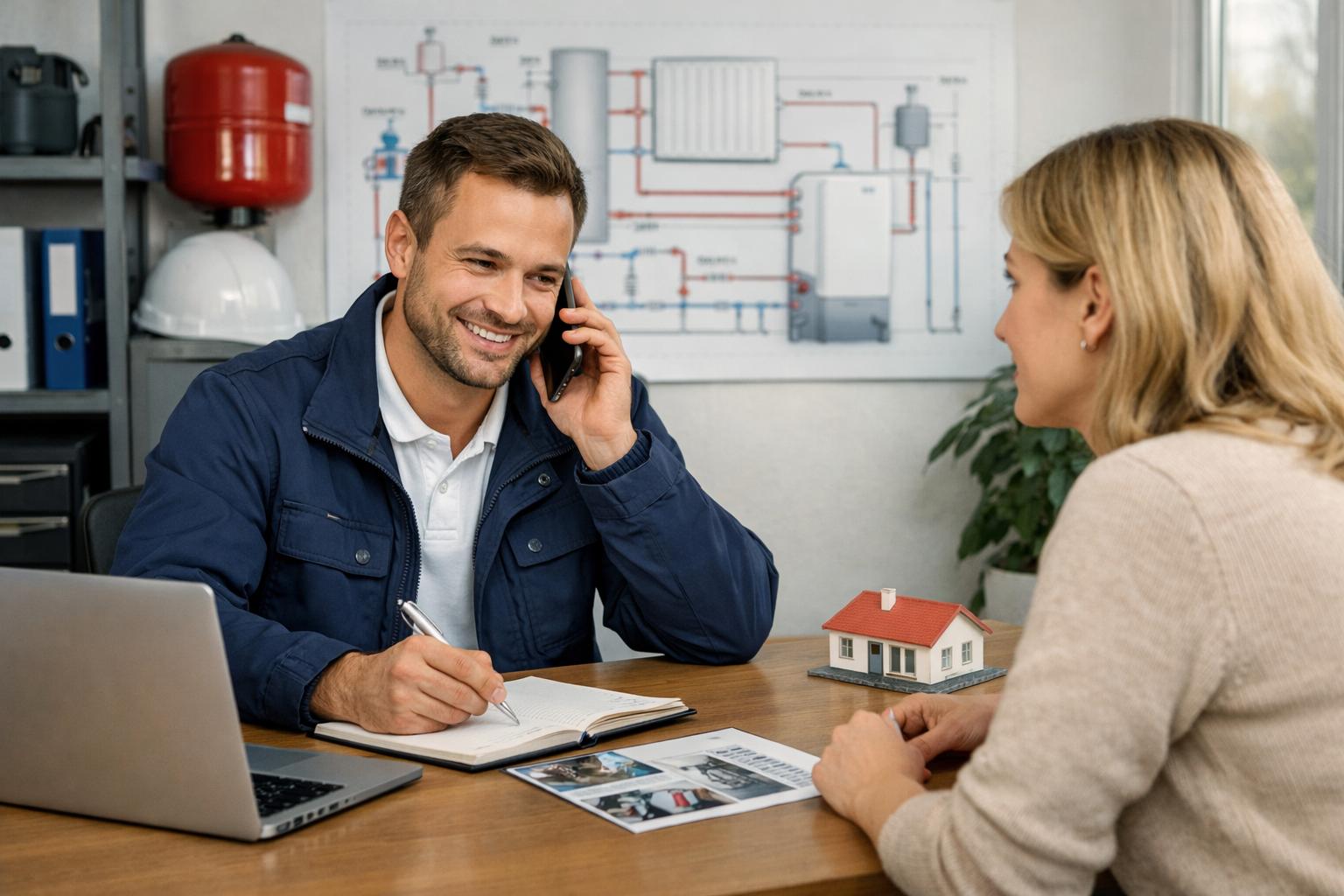 Шаг 1: Быстрая консультация и запись на диагностику от «Инженерные коммуникации»