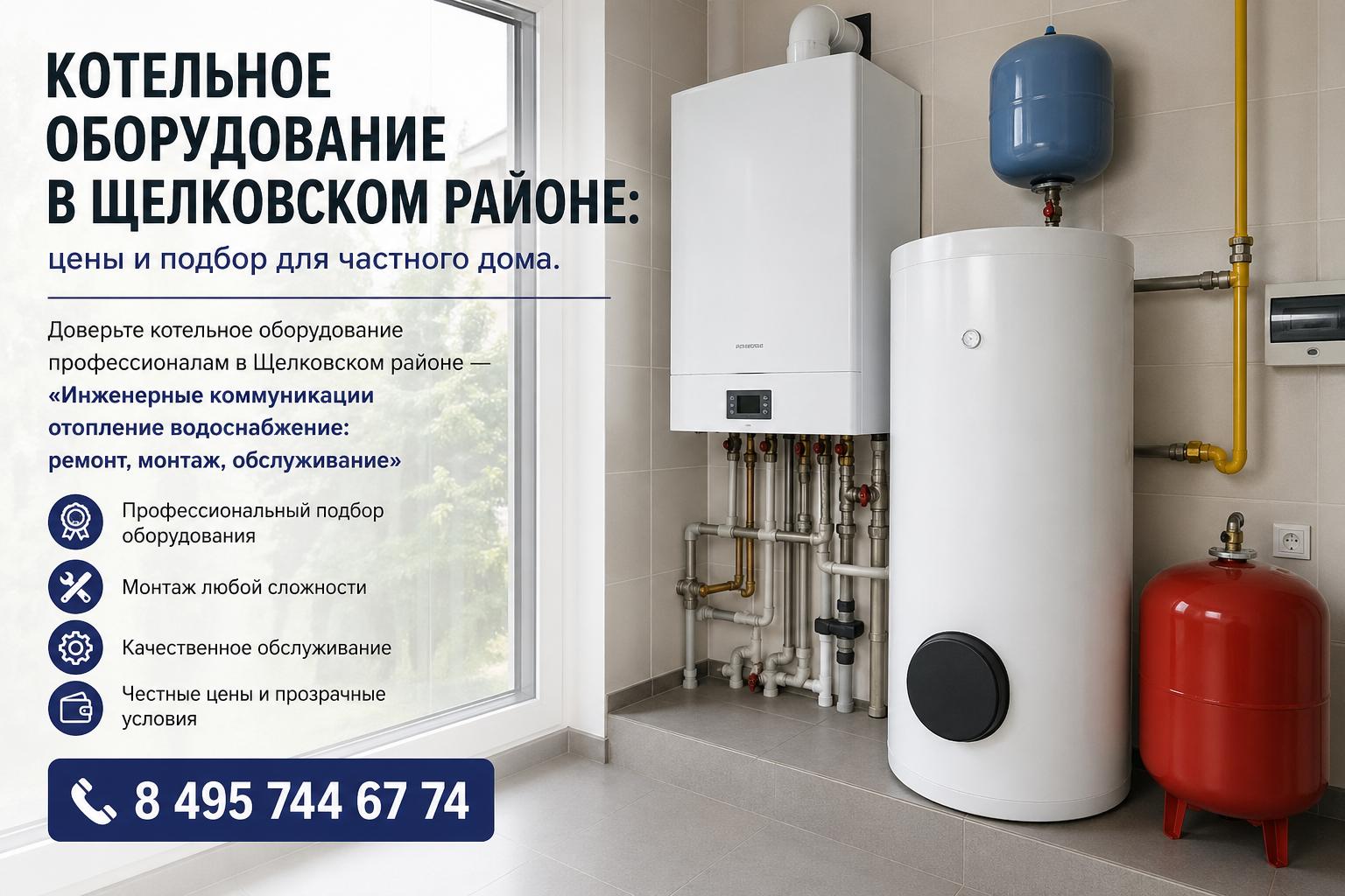 Доверьте котельное оборудование профессионалам в Щелковском районе — «Инженерные коммуникации отопление водоснабжение: ремонт, монтаж, обслуживание»