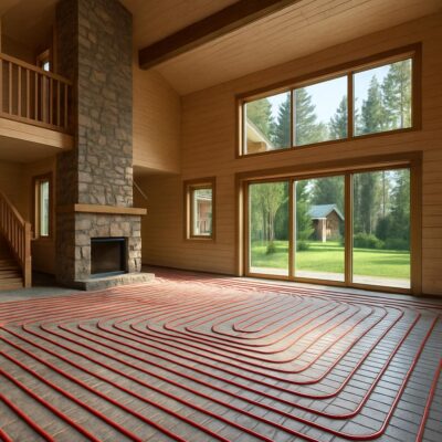 Отопление коттеджа тёплыми полами