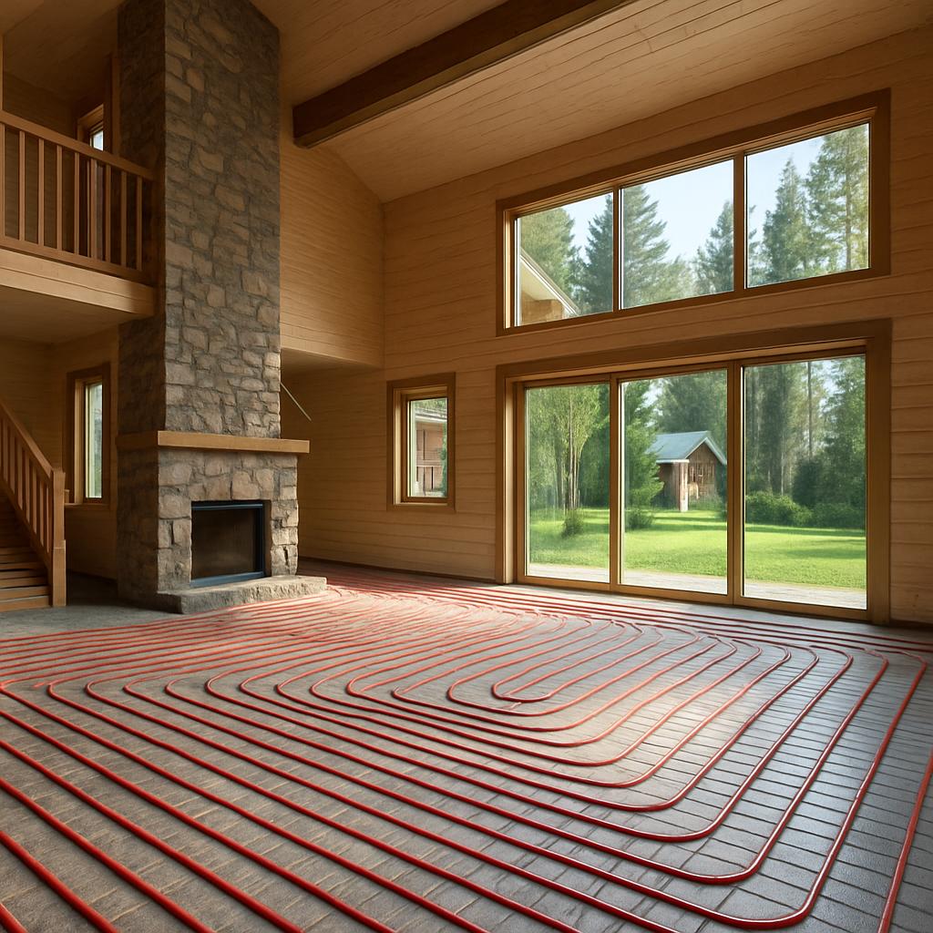 Отопление коттеджа теплыми полами — комфорт и экономия круглый год с ООО ДИЗАЙН ПРЕСТИЖ