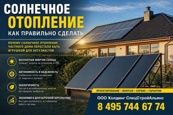 Солнечное отопление: как правильно сделать